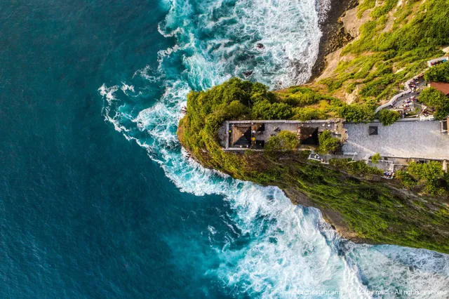 Bukit peninsula cliffs from above